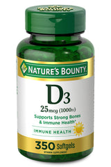 Nature's Bounty Vitamin D3 1000 IU Softgels bottle