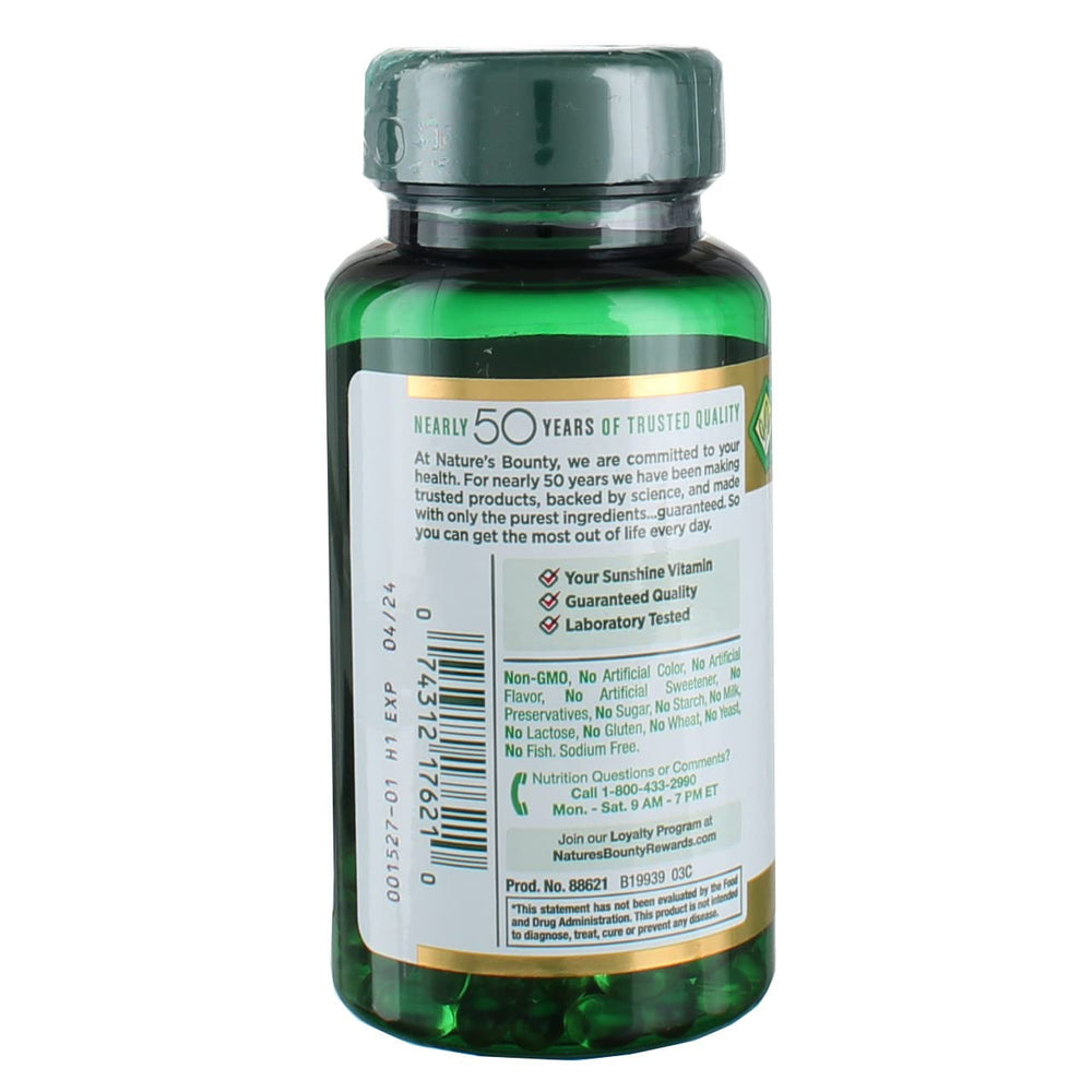 Bottle label showing 2000 IU Vitamin D3