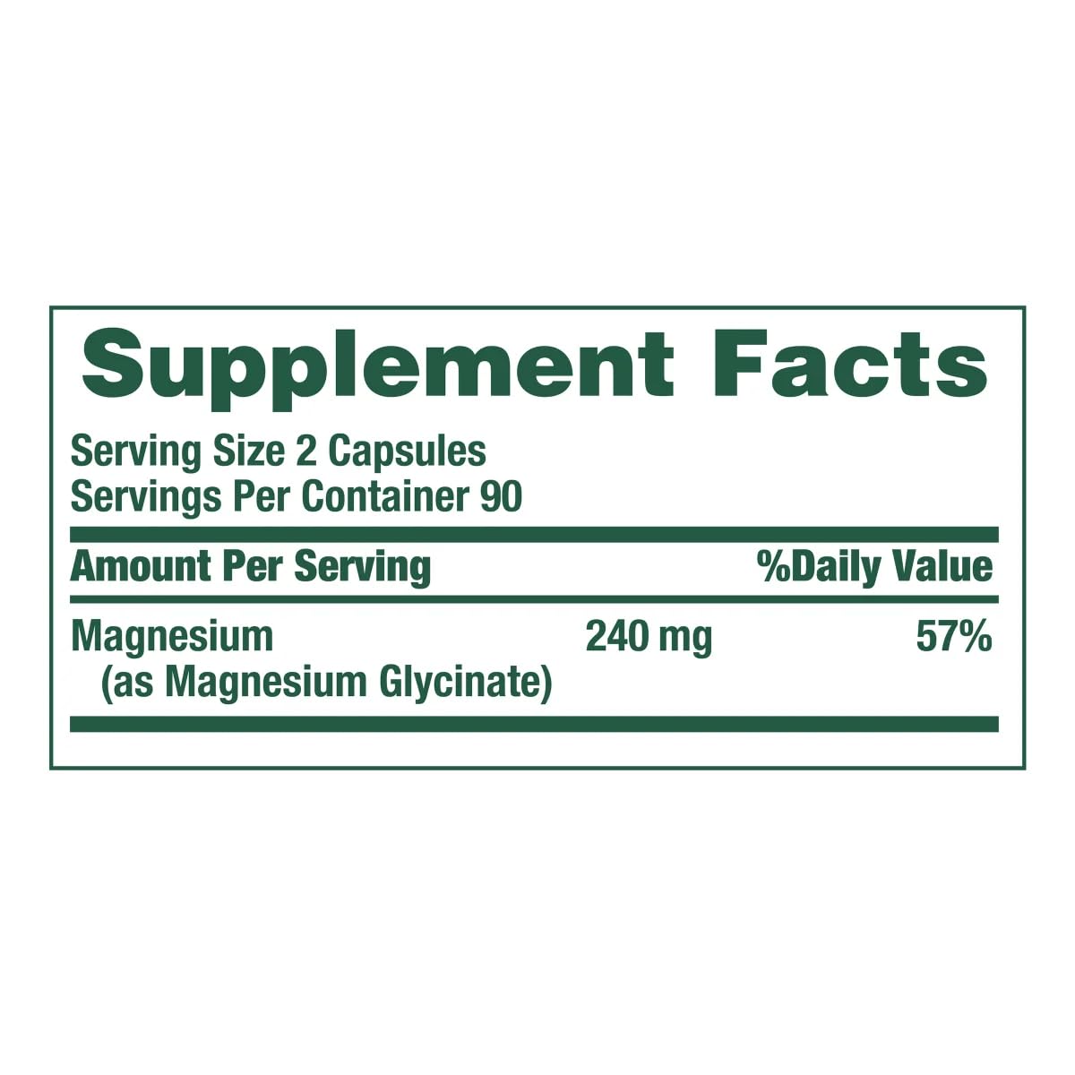 Natures Bountys Magnesium Glycinate packaging with bottle