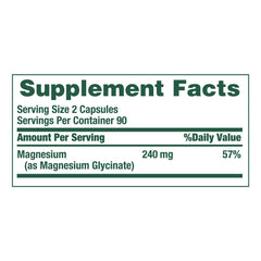Natures Bountys Magnesium Glycinate packaging with bottle