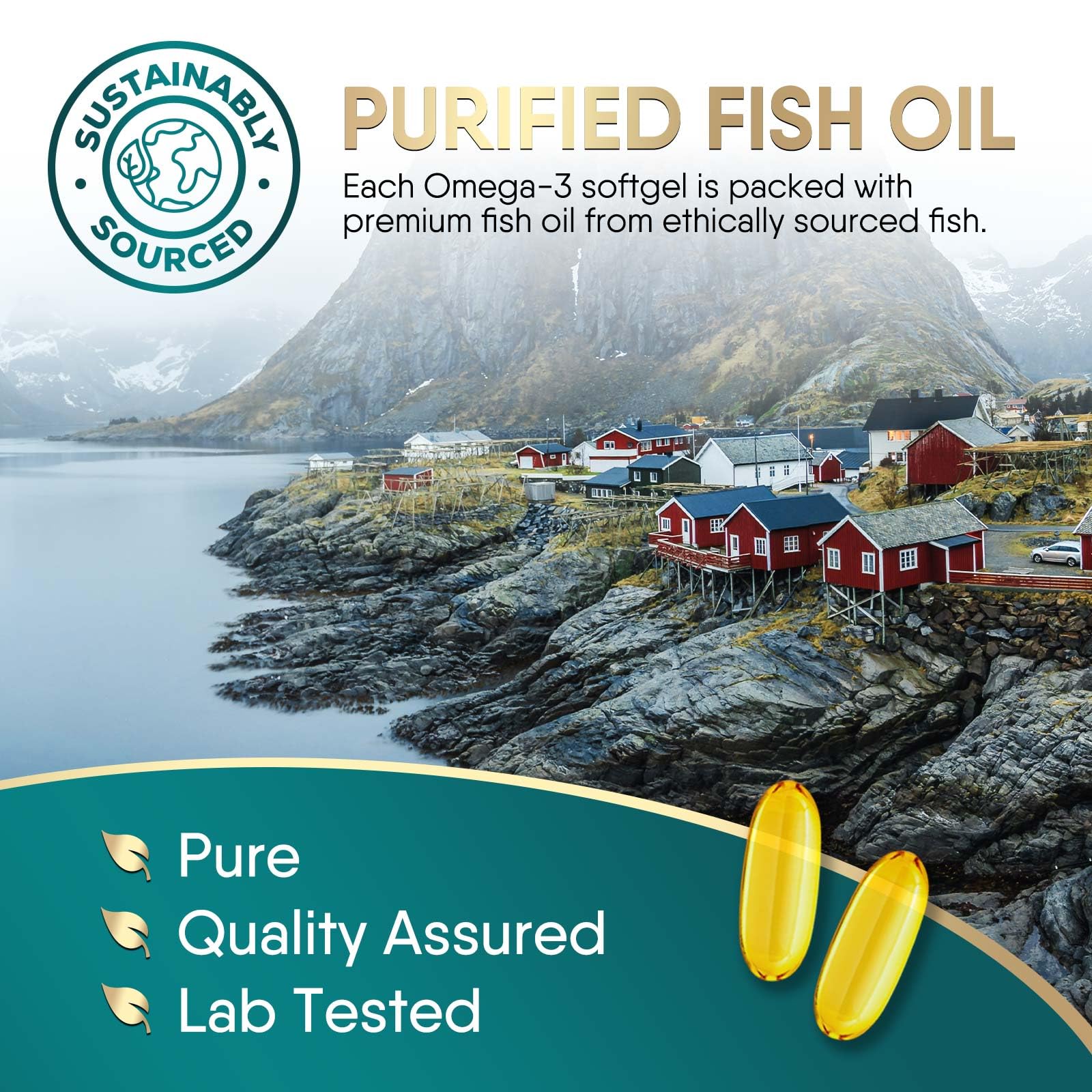Nature's Choice logo on omega-3 fish oil packaging