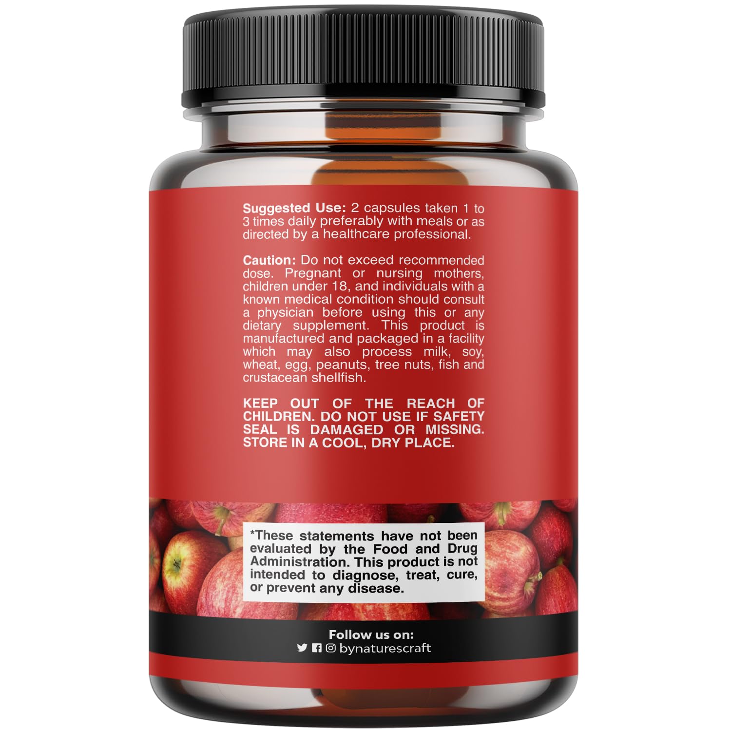 Natures Craft ACV Deep Cleanse capsules packaging close-up highlights clean ingredients and quality.