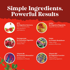 Natures Craft ingredient display with pomegranate and beetroot highlighting natural components