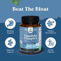 Natures Craft Candida Cleanse label detail highlighting ingredients.