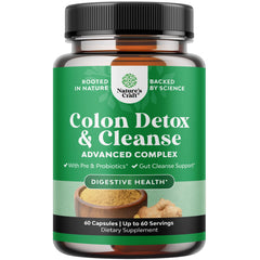 Natures Craft Herbal Colon Cleanse bottle with capsules for digestive support.