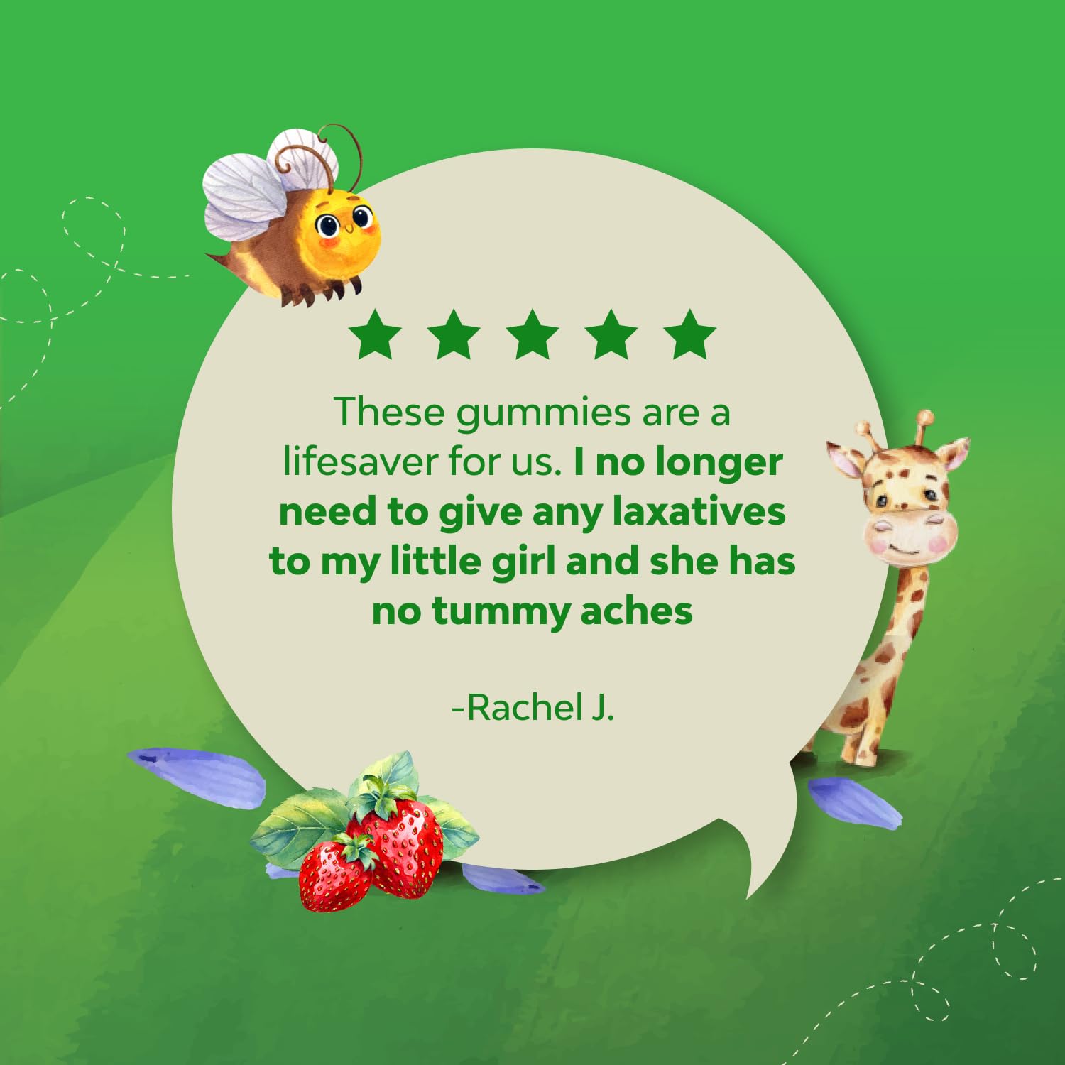 Natures Craft Immune Booster Kids Probiotic Gummies non GMO packaging emphasizes clean label.