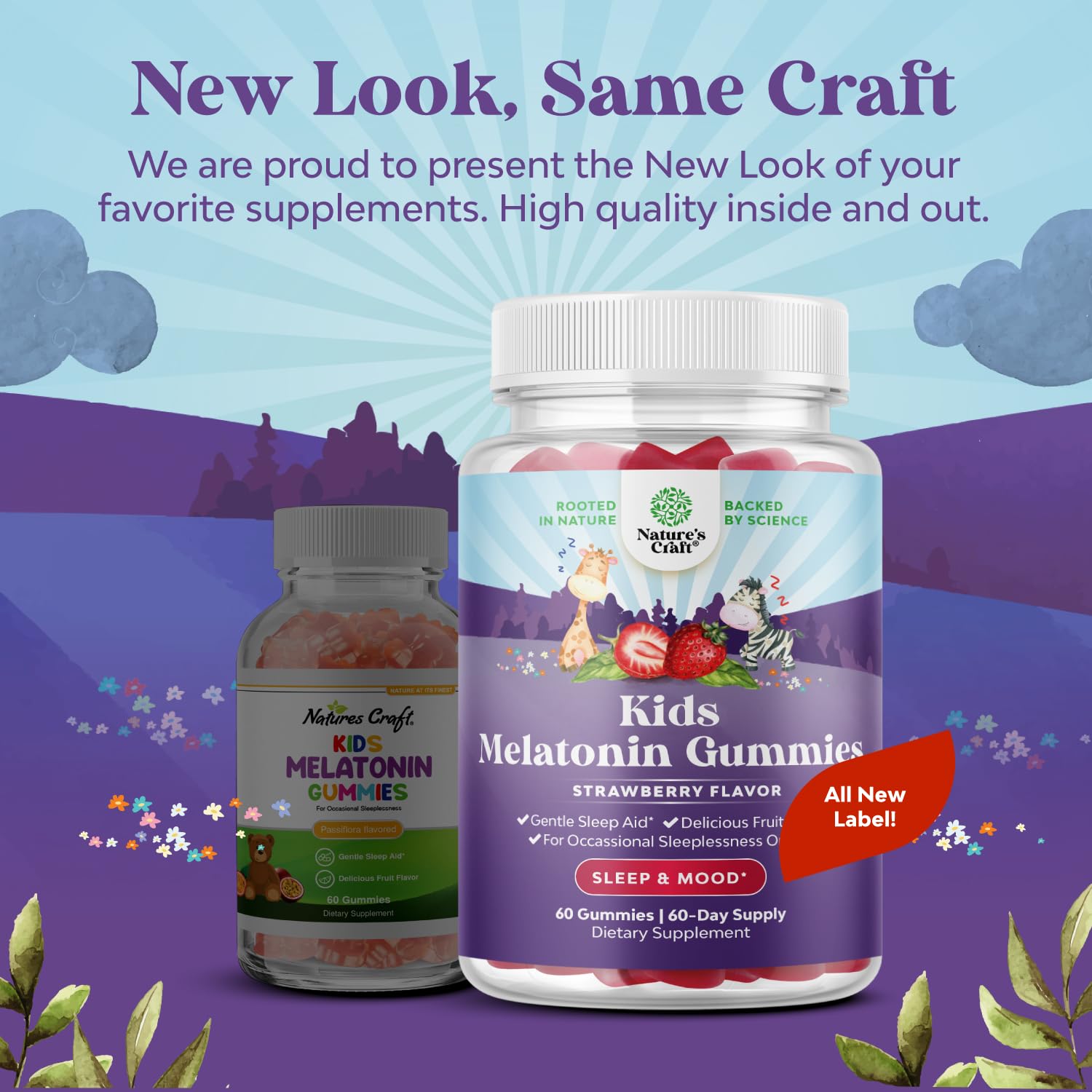 Happy kid ready for bedtime with Natures Craft melatonin gummies