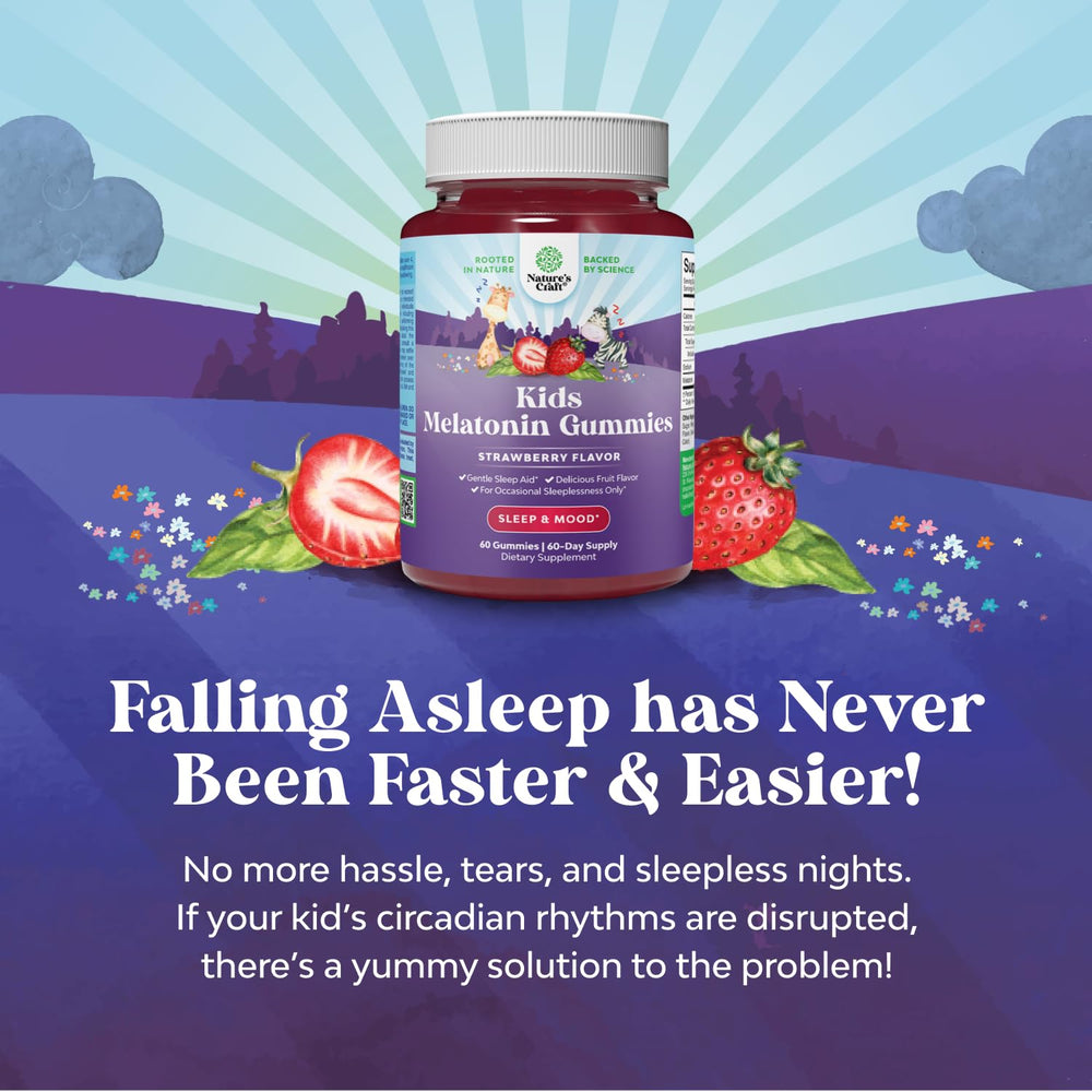 Natures Craft melatonin gummies on shelf in packaging