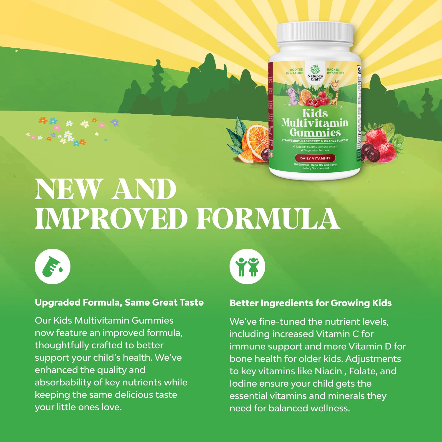 Label highlighting gelatin-free, gluten-free, dairy-free, non-GMO plant-based formula