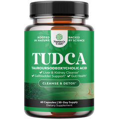 Natures Craft Tudca bottle front shows extra strength 500mg support for liver health.