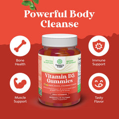 Close-up of orange Vitamin D3 gummy