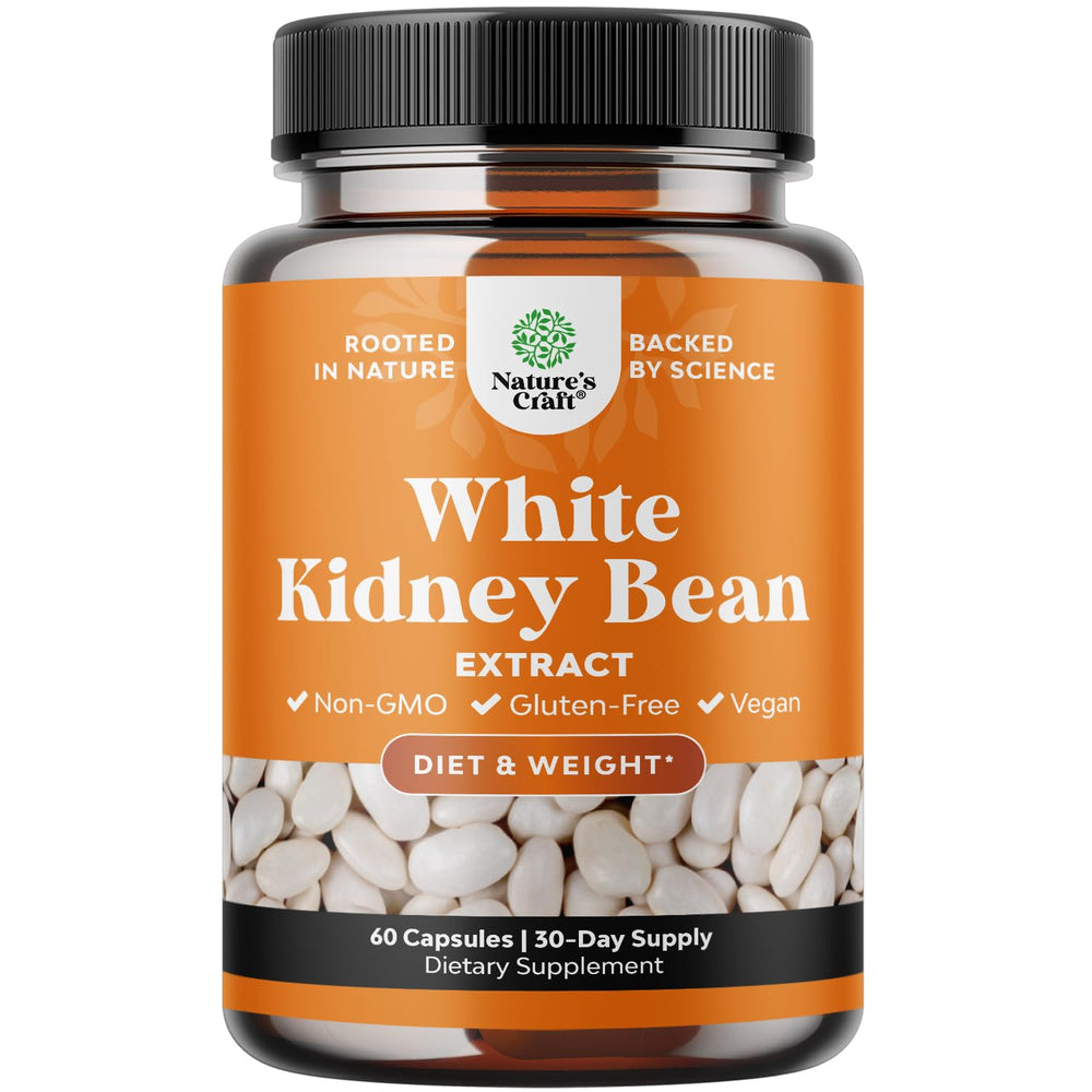 Natures Craft White Kidney Bean Extract Carb Blocker bottle for natural carb management