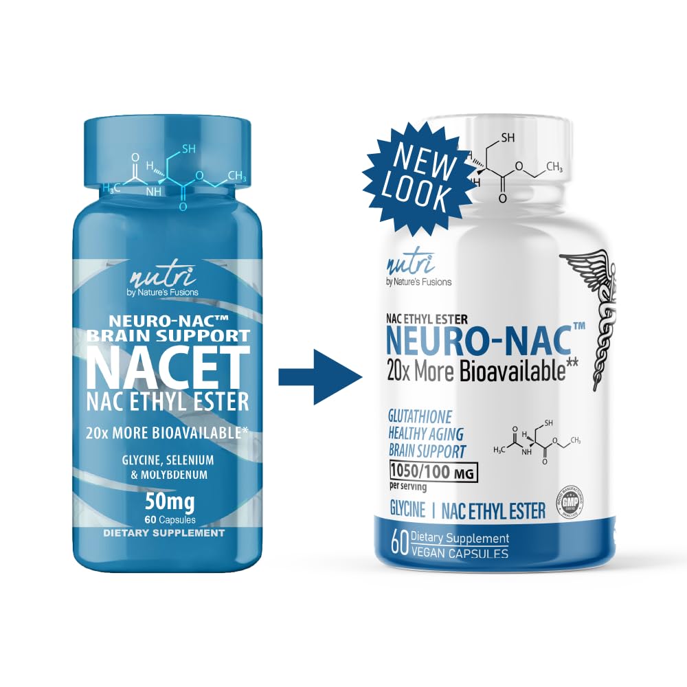 Front view of Nature's Fusions NACET Neuro NAC 2-pack