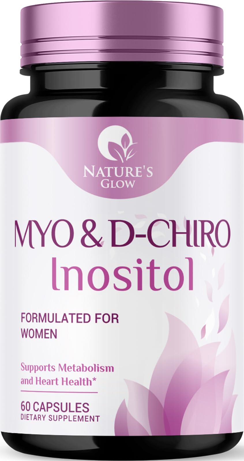 Nature's Glow front packaging showing supplement bottle and label benefits