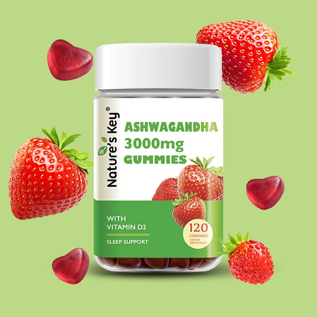 Strawberry-flavored Ashwagandha gummies