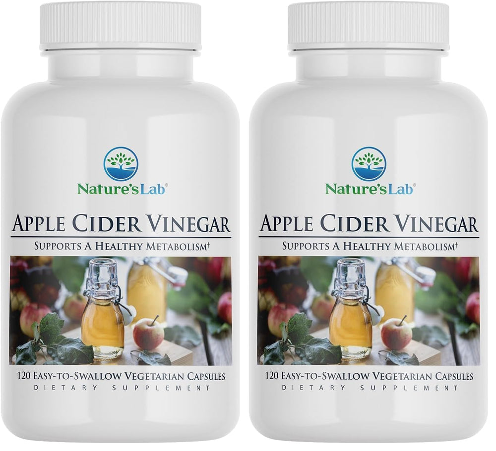 Nature's Lab Apple Cider Vinegar 1200mg with Chromium bottle — pack of 2 hero image