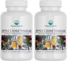 Nature's Lab Apple Cider Vinegar 1200mg with Chromium bottle — pack of 2 hero image