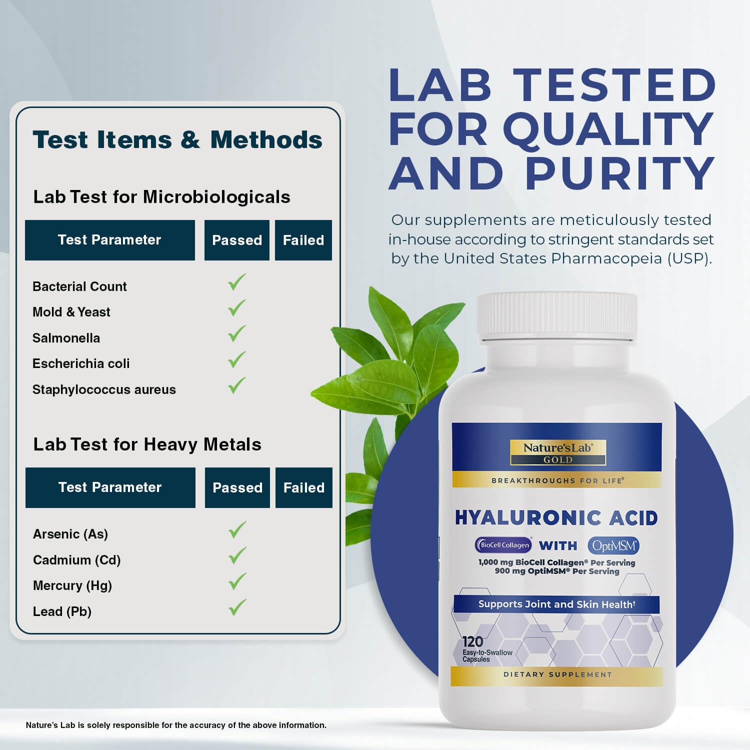 Skin hydration concept with Nature's Lab supplement