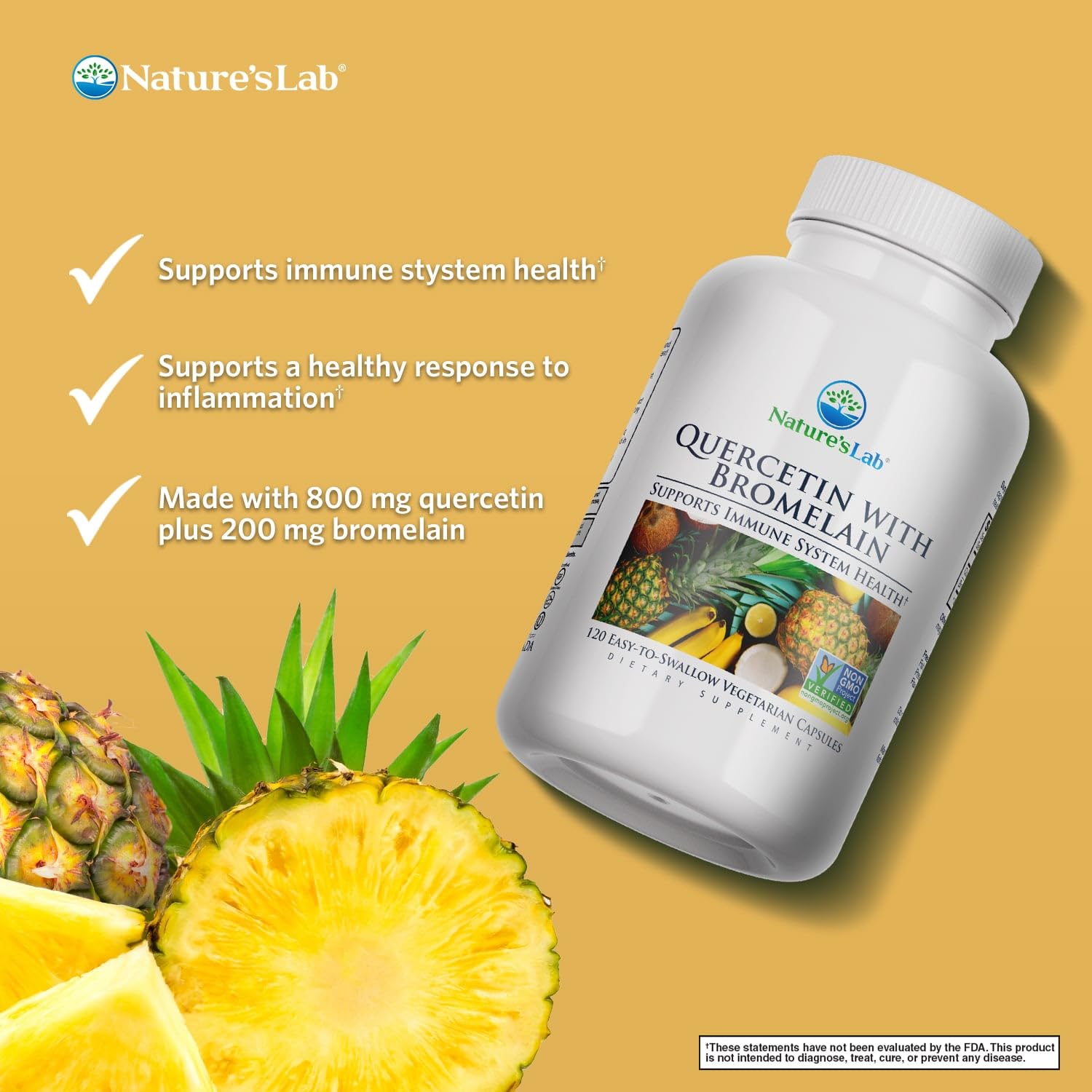 Close-up of pineapple bromelain enzyme ingredient