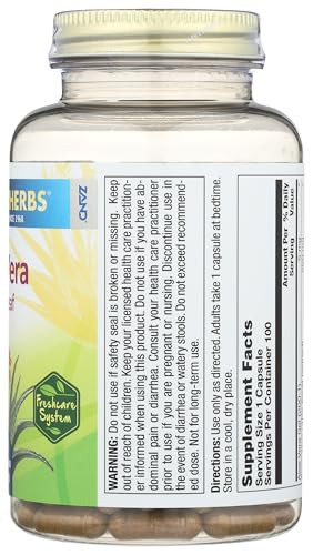 Close-up of capsule showing 255mg Aloe Vera gel and leaf extract