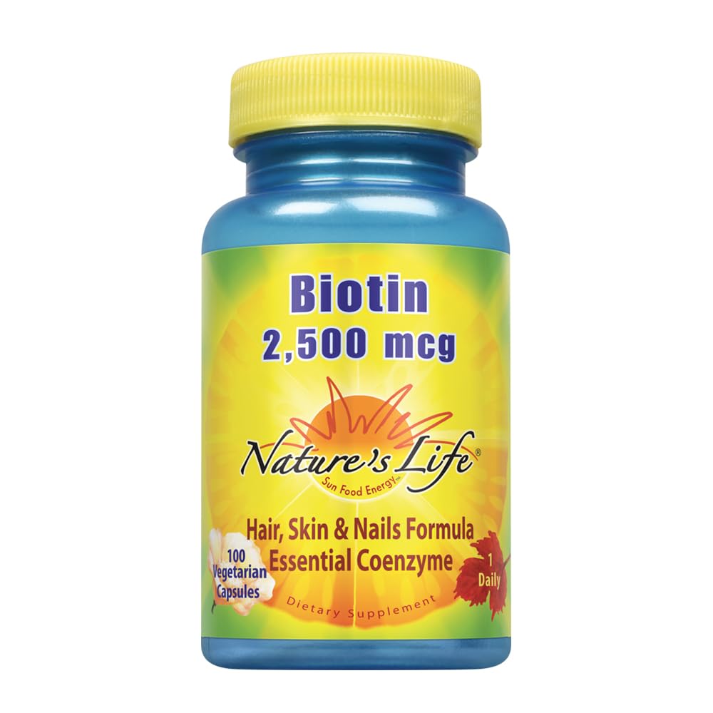 Nature's Life Biotin 2500mcg bottle