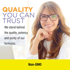 Non-GMO label on Nature's Life Biotin bottle