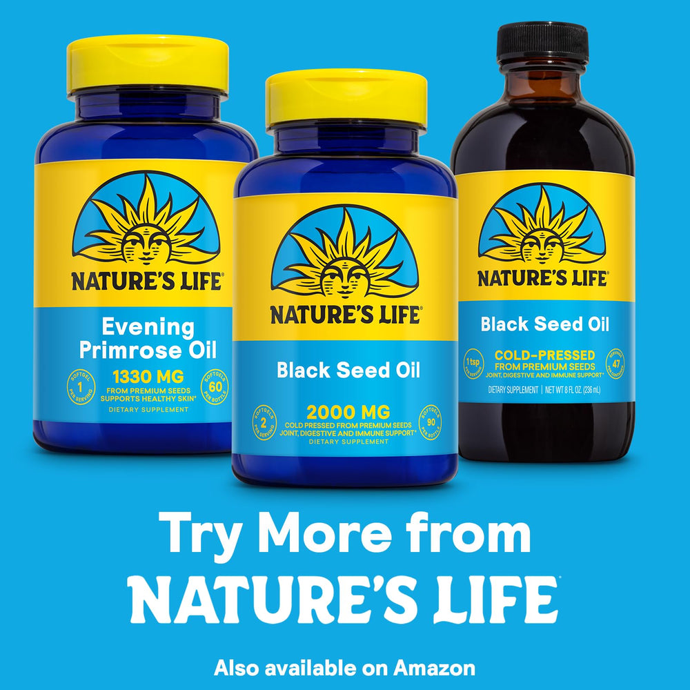 60-day guarantee badge for Nature's Life Black Seed Oil