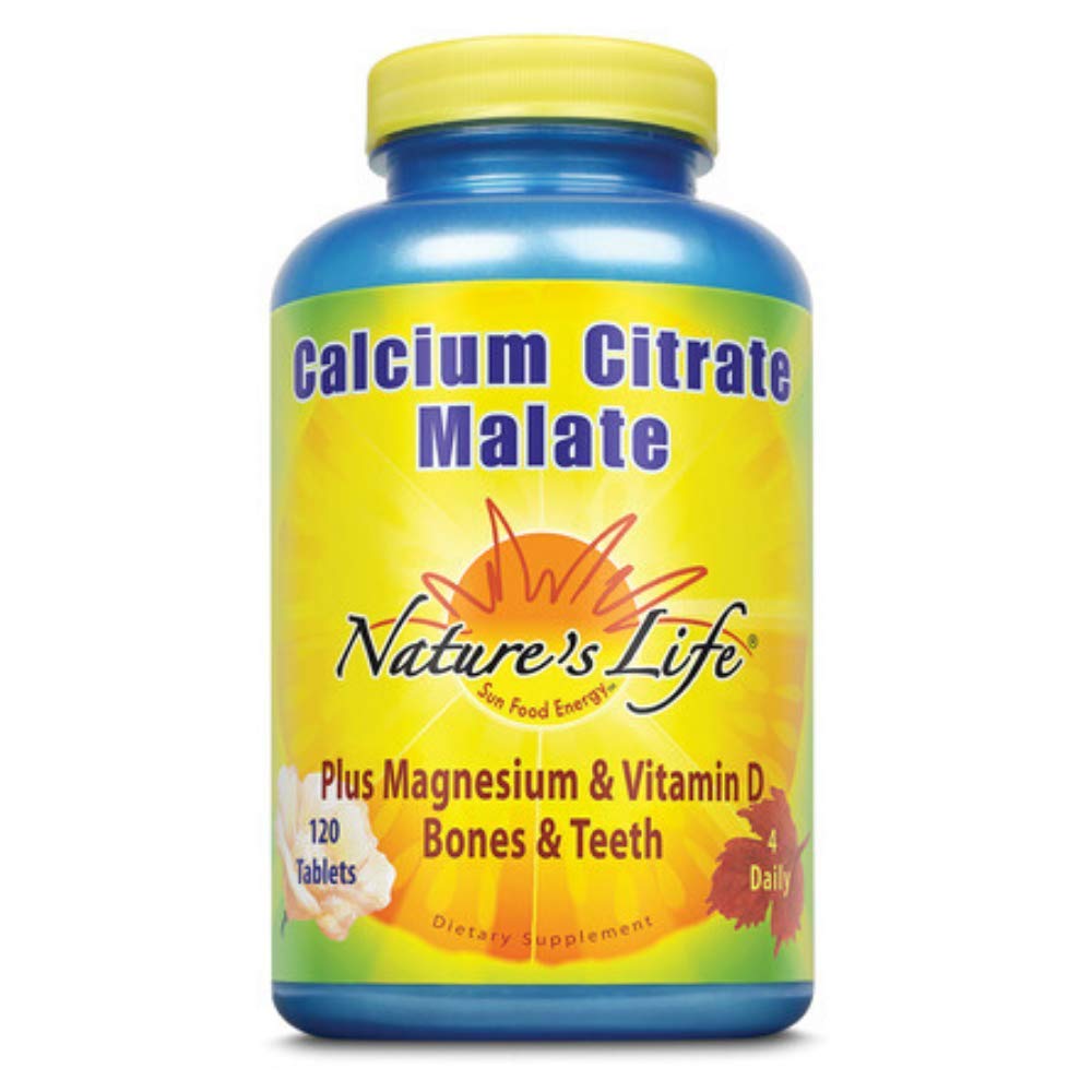 Nature's Life Calcium Citrate & Calcium Malate 120-count bottle