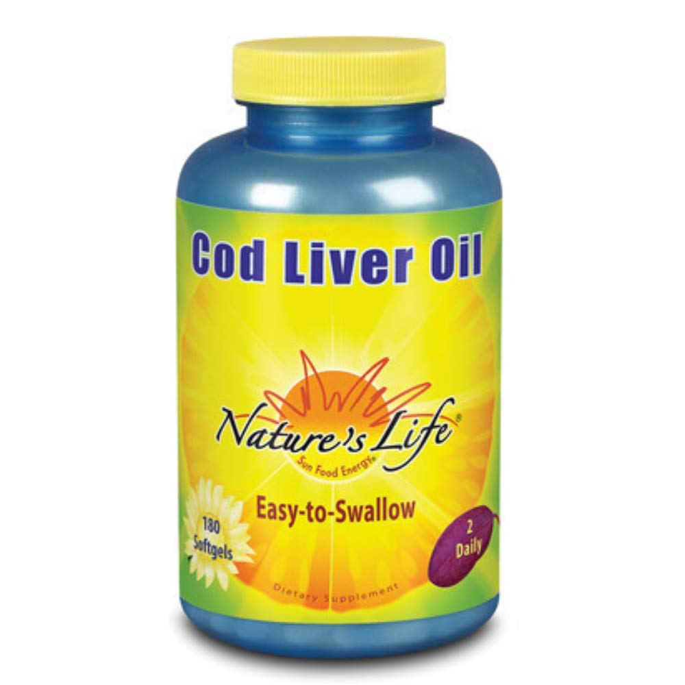 Bottle of Nature's Life Cod Liver Oil Concentrate, 180 count