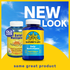 Front view of Nature's Life Daily Multivitamin bottle