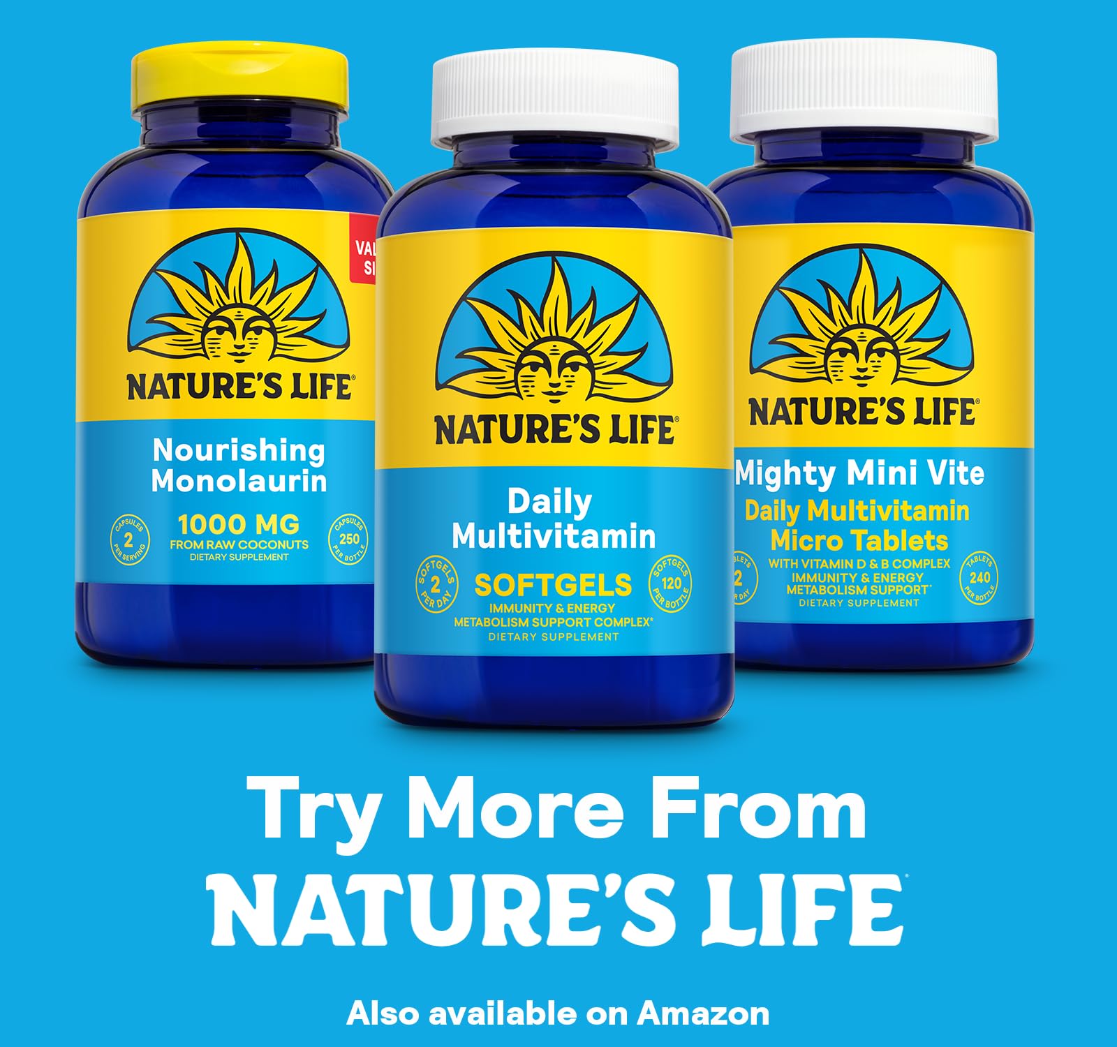 Eco-friendly packaging for Nature's Life Daily Multivitamin
