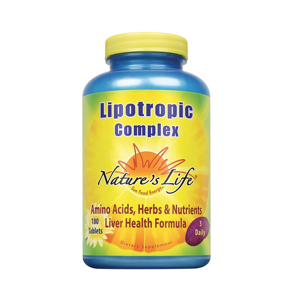 Nature's Life Lipotropic Complex bottle with 180 vegetarian tablets