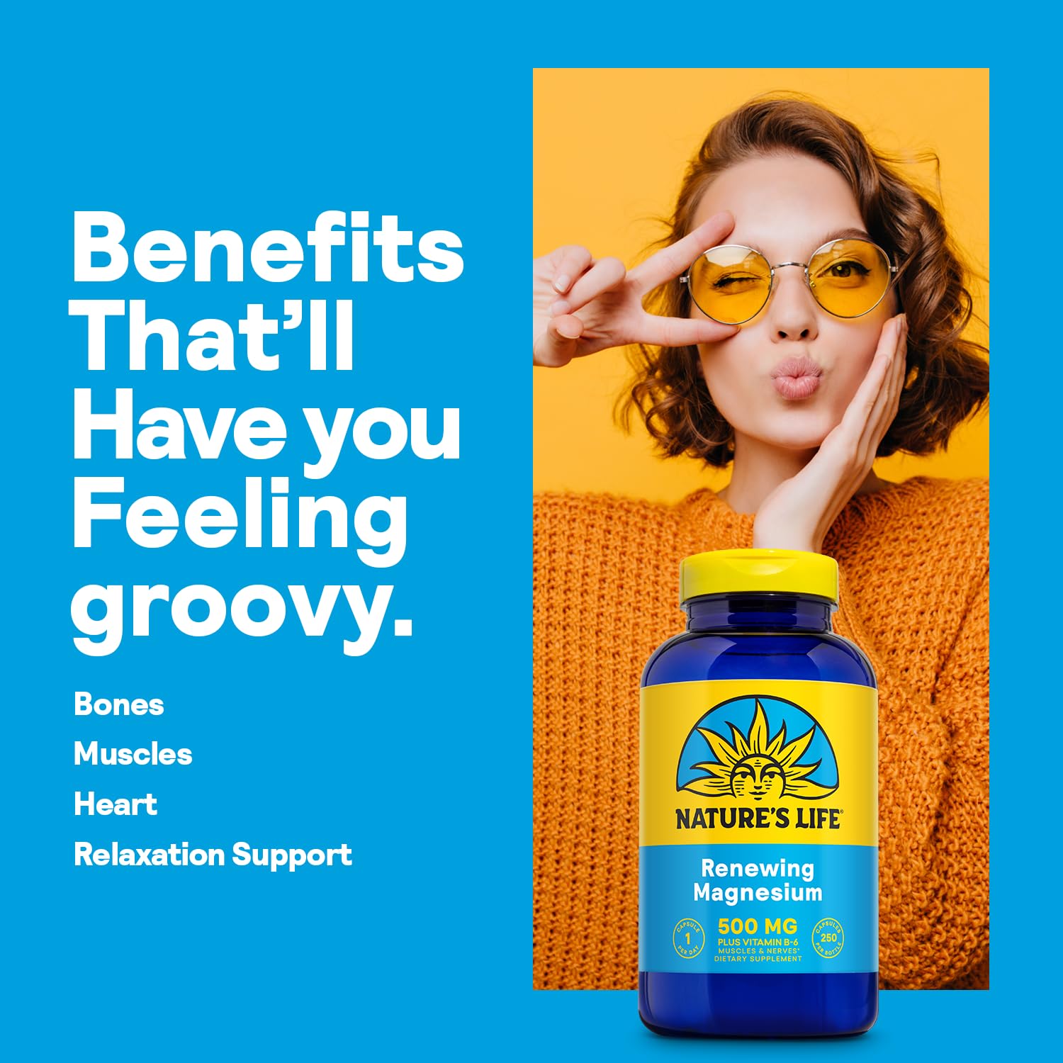 Label highlighting citrate, malate, oxide magnesium with Vitamin B-6