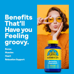 Label showing 500 mg magnesium per serving