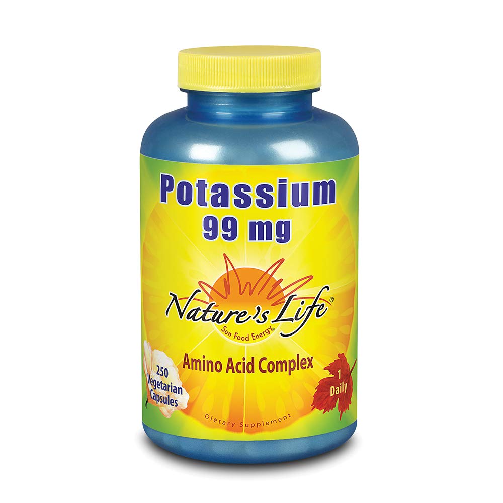 Nature's Life Potassium 99 mg bottle label