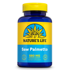 Nature's Life Saw Palmetto for Men 580mg bottle for men’s health and prostate support