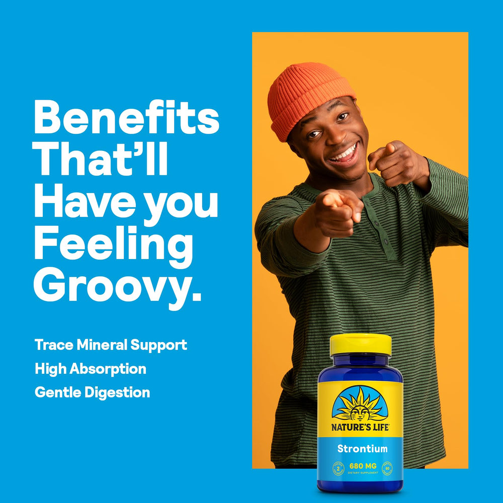 Nature's Life Strontium Citrate bottle with packaging