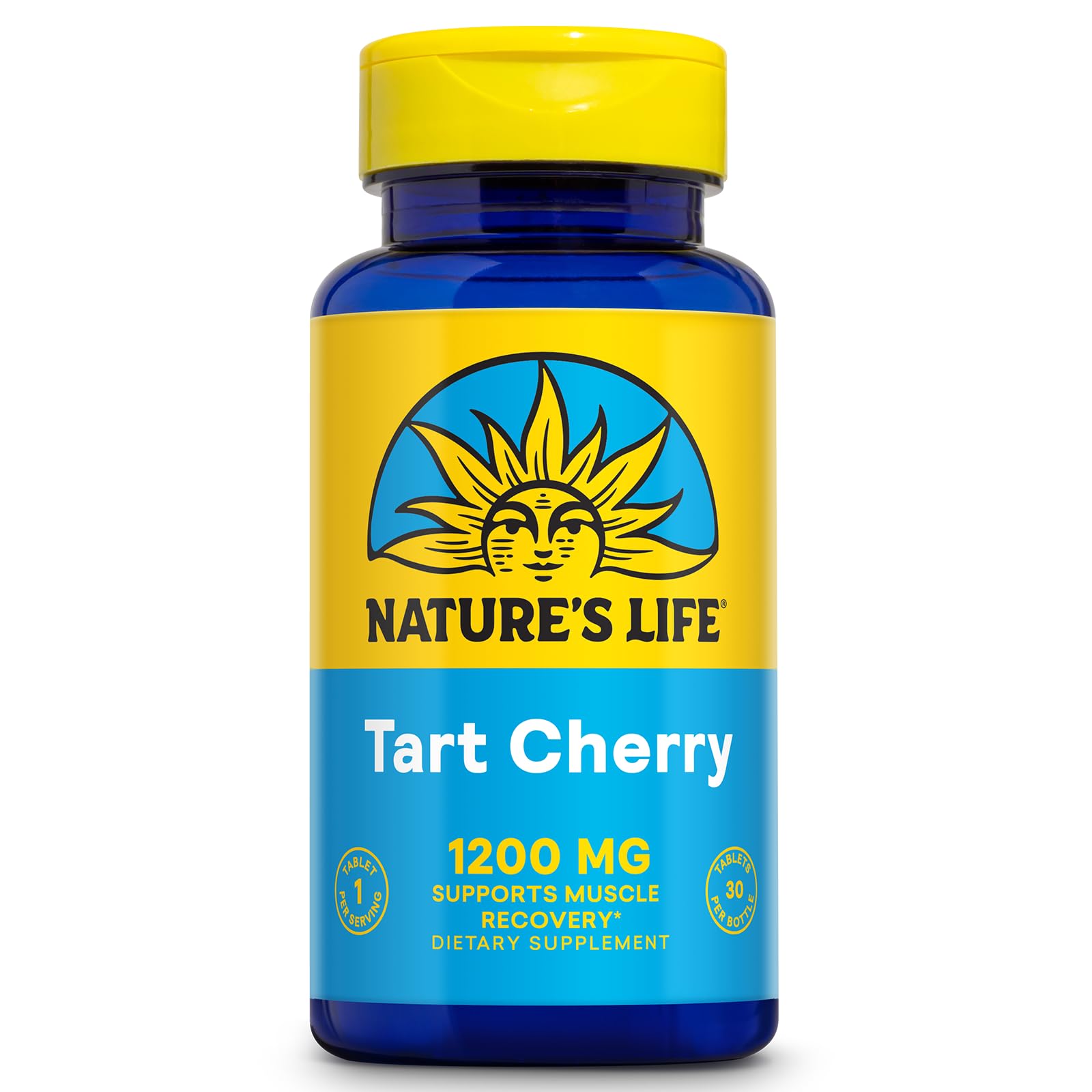 Front label of Nature's Life Tart Cherry 1200mg bottle
