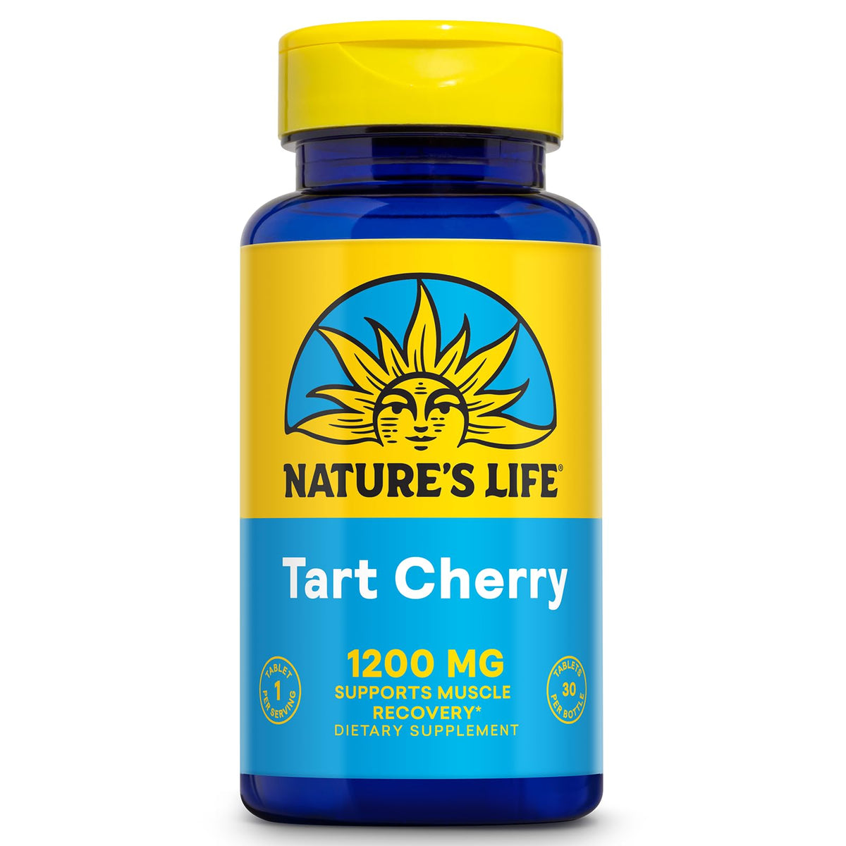 Front label of Nature's Life Tart Cherry 1200mg bottle