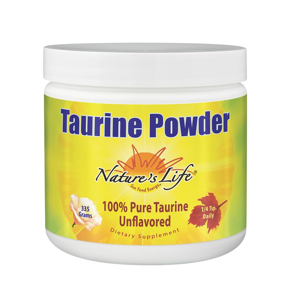 Nature's Life Taurine Powder 335g unflavored canister