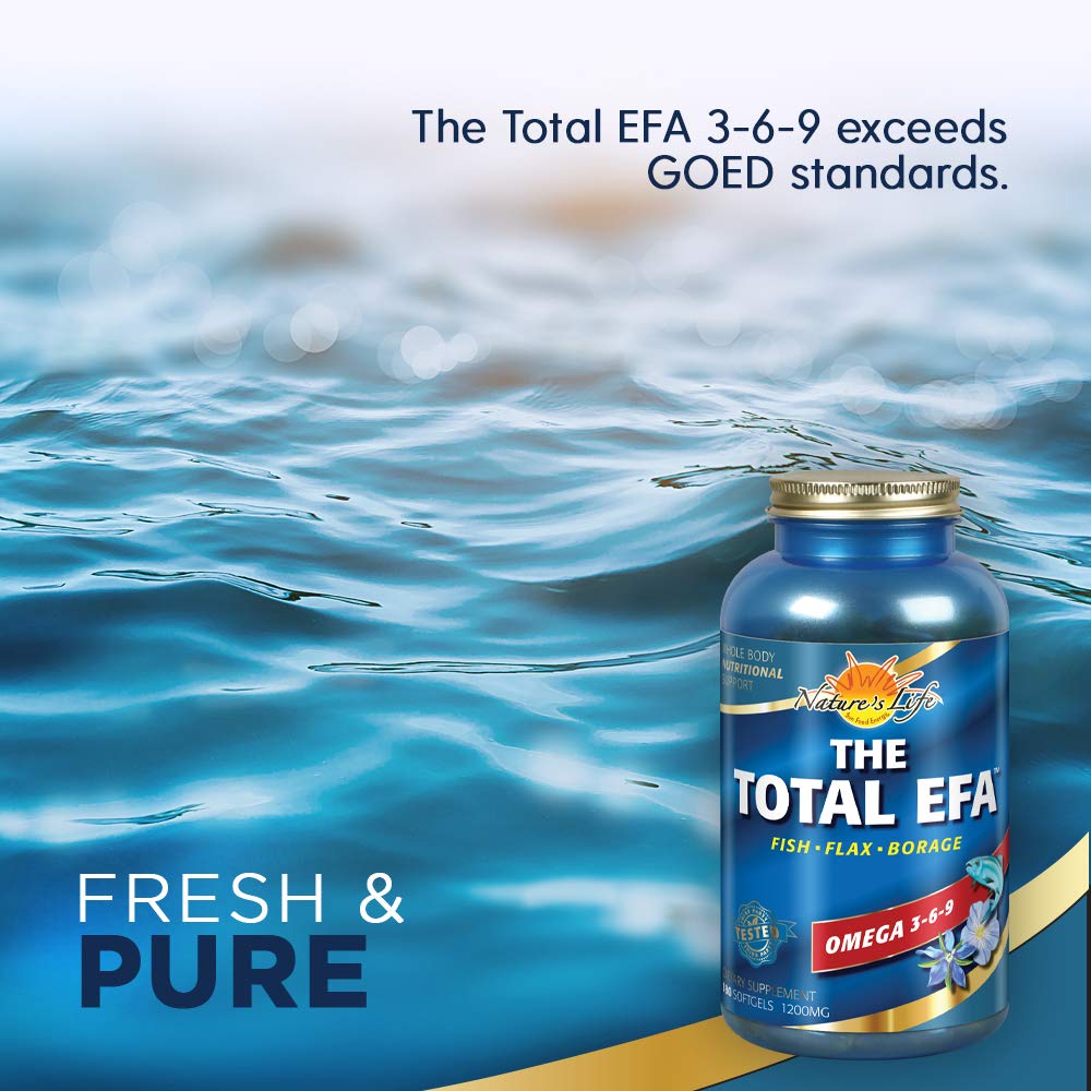 Nature's Life Total EFA pour—easy daily dosing for omega 3-6-9.