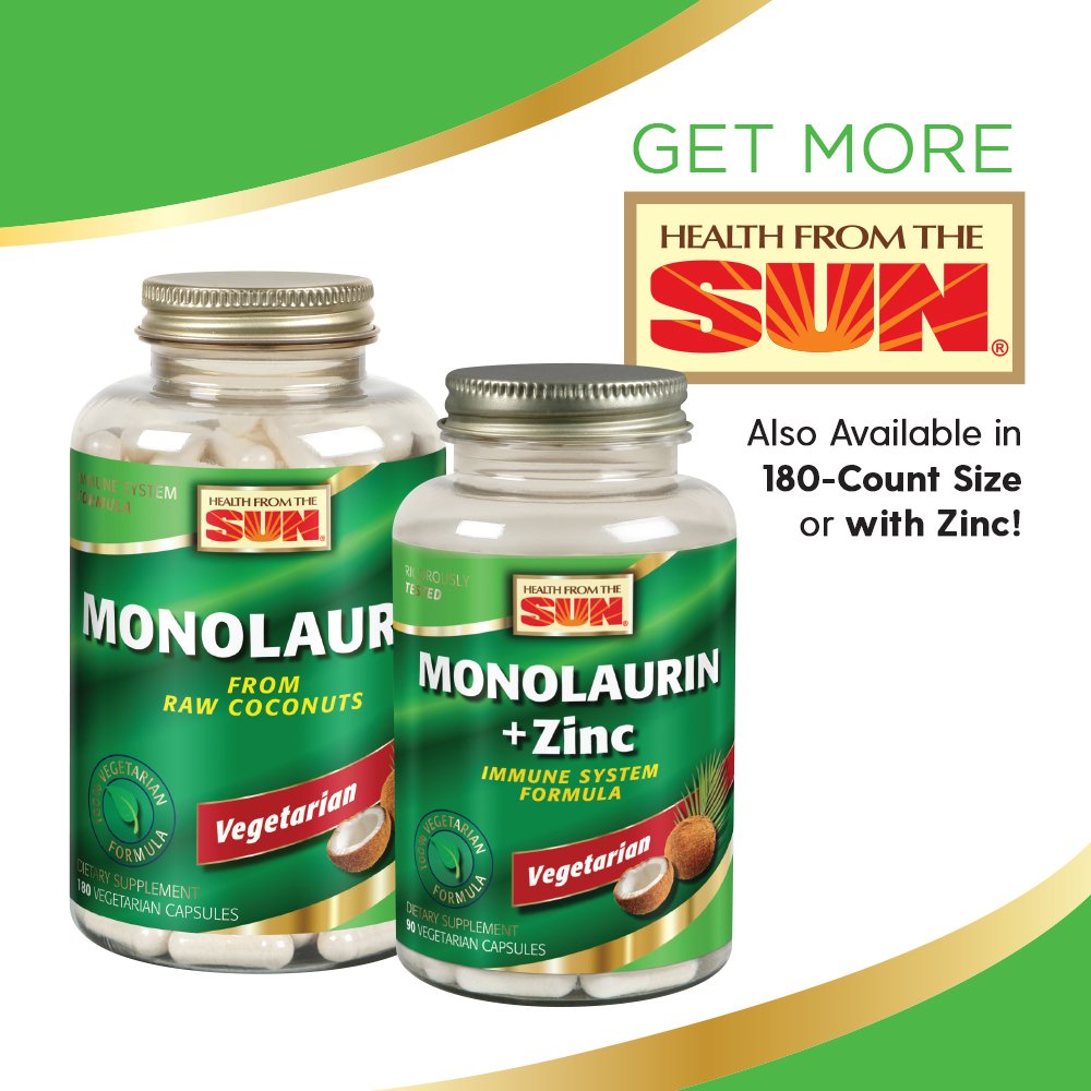 Nature's Life 100% Vegetarian Monolaurin packaging graphic