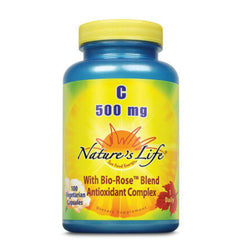 Nature's Life Vitamin C 500 mg capsules bottle - 100 count