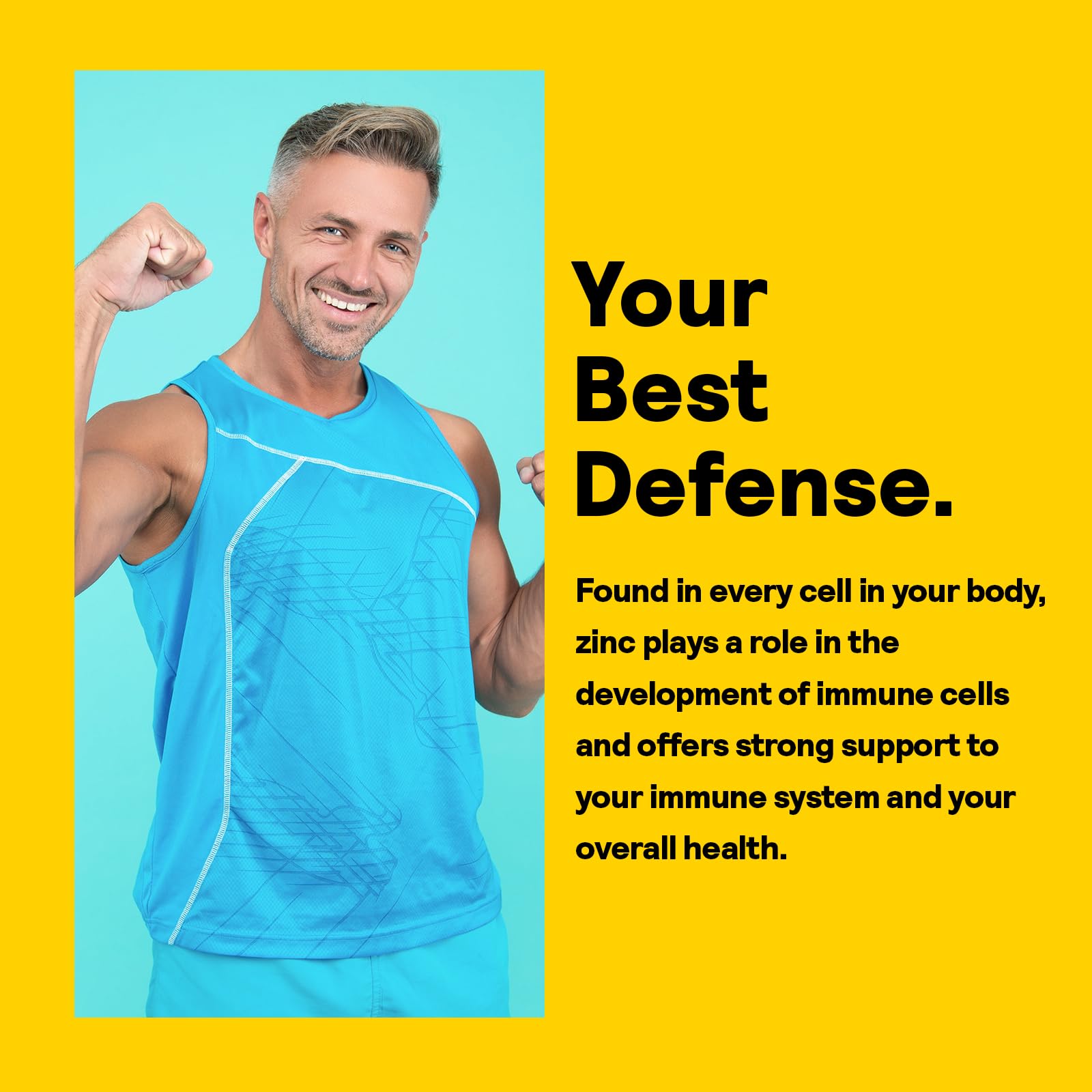 Illustration showing zinc benefits for bones, muscles and heart health