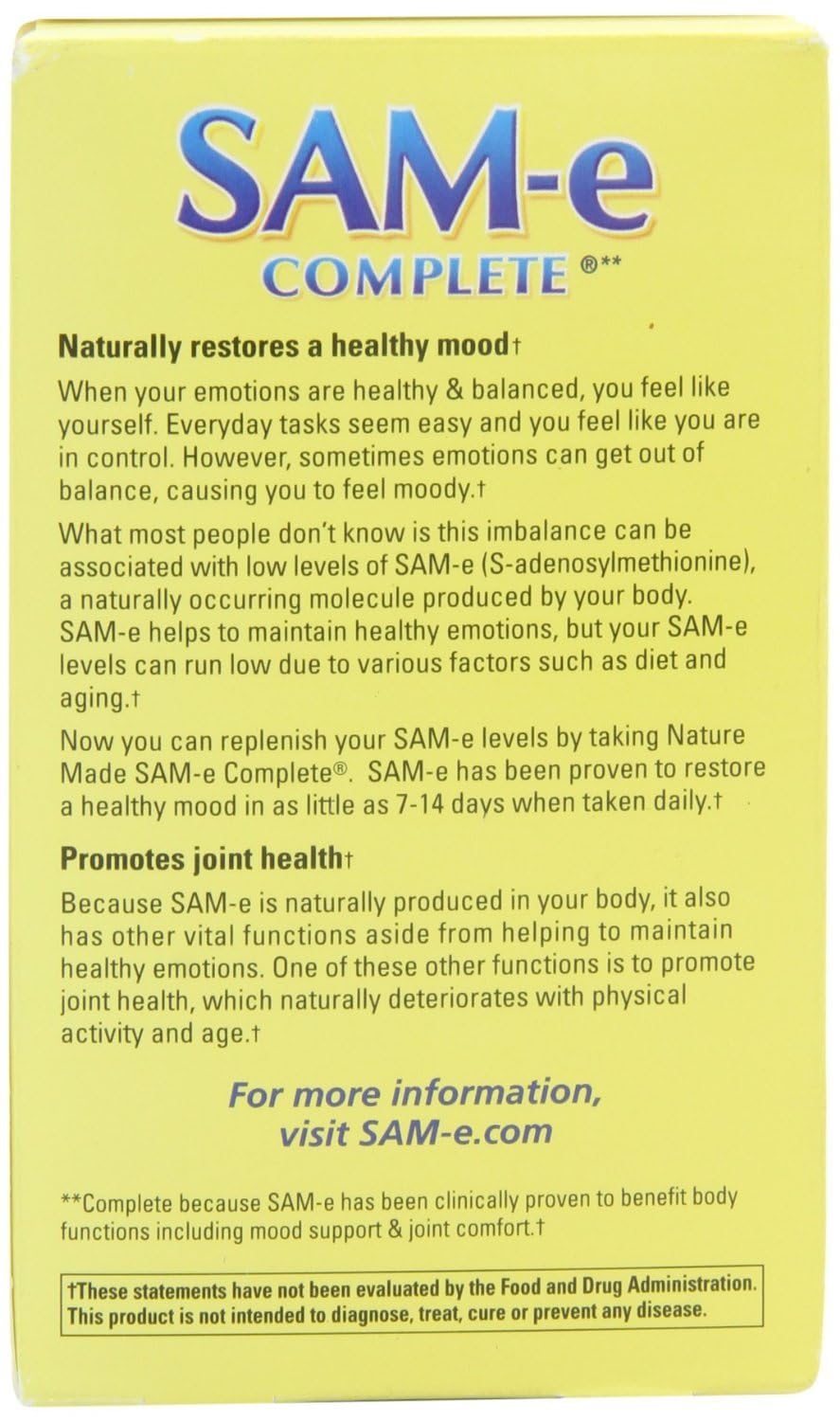 Close-up of 400 mg Sam-e 2-pack tablets