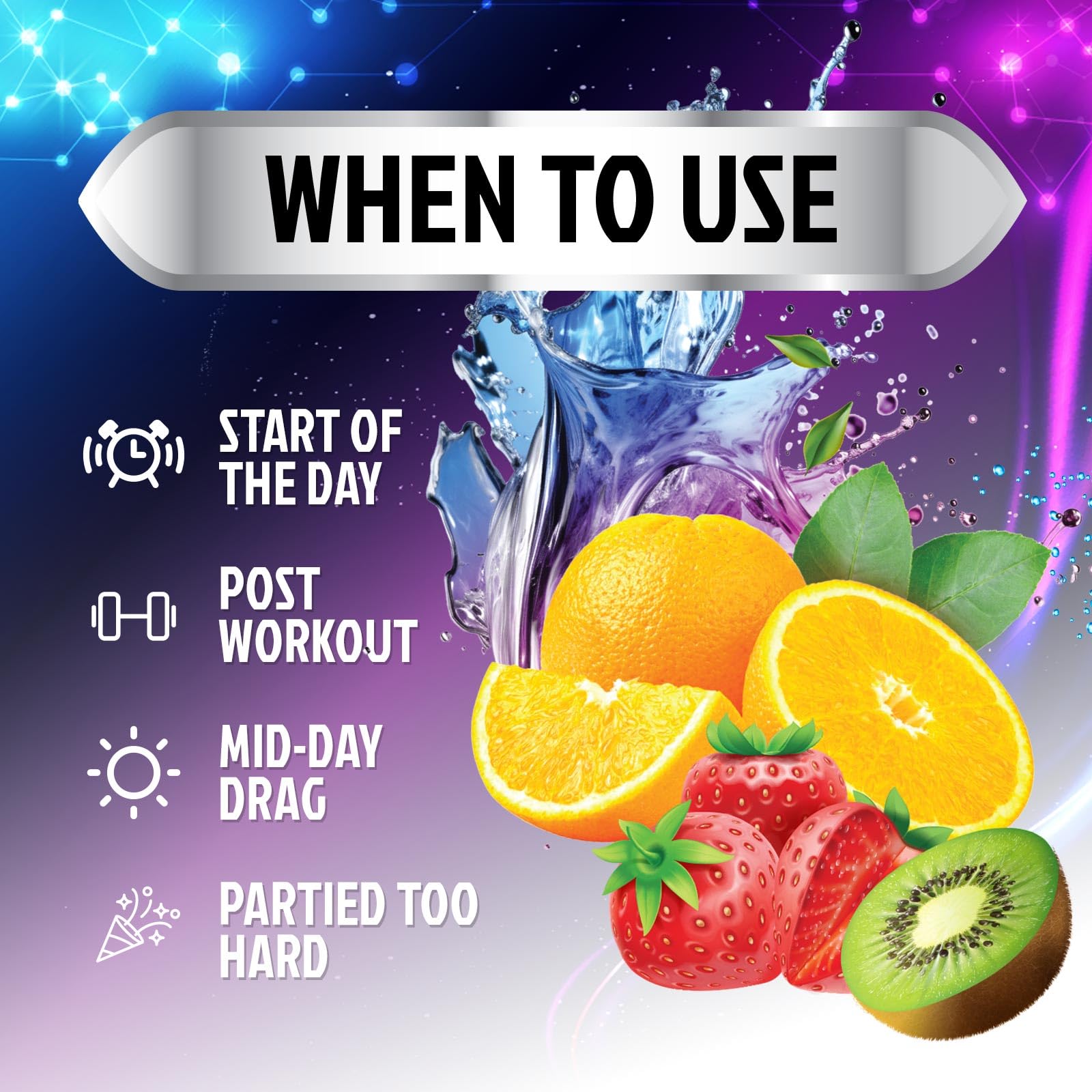 Nature's Nutrition real salt in electrolyte powder for quick replenishment