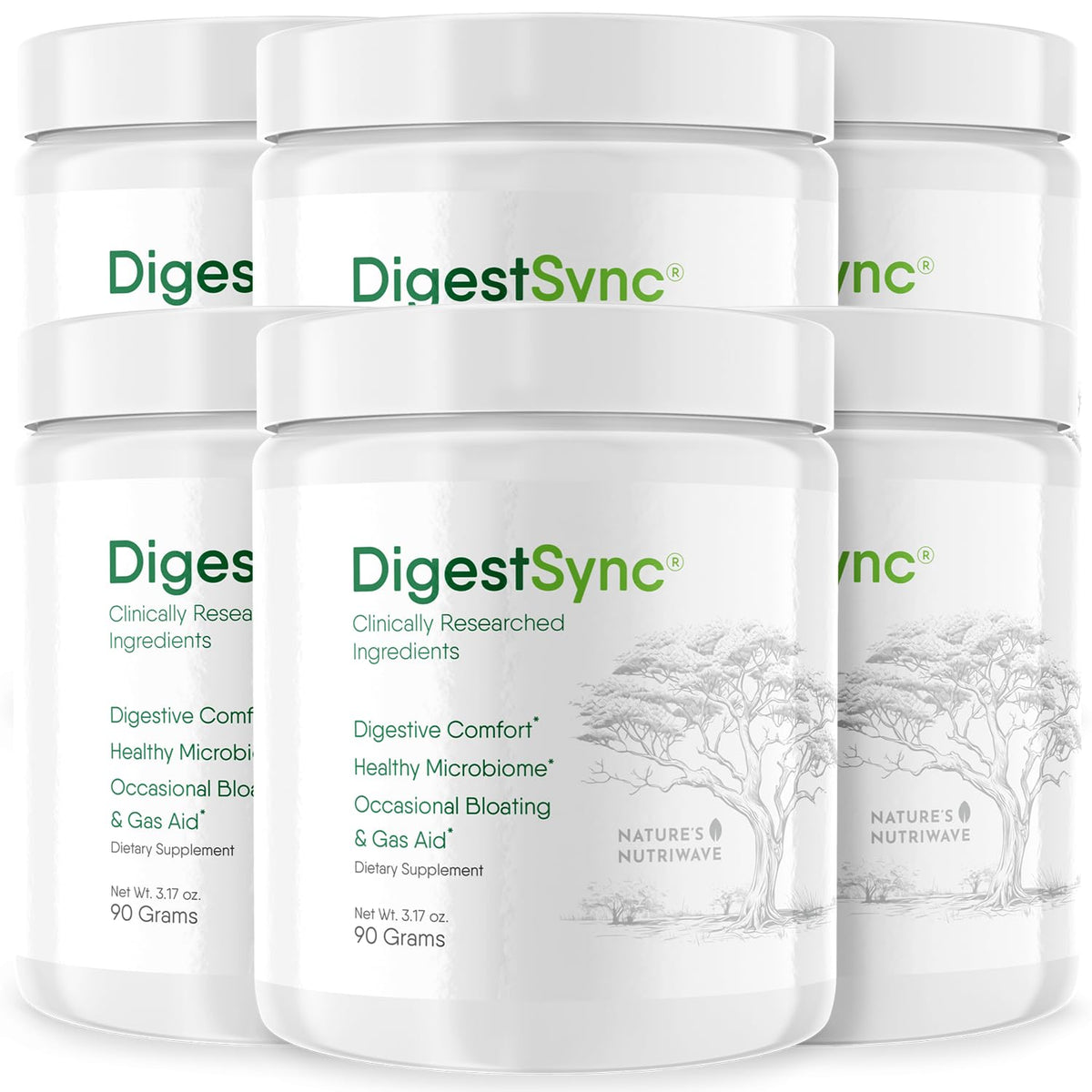 DigestSync green powder for gut health - natural digestive support with 6-month supply