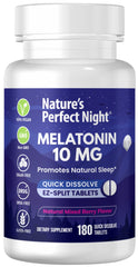 Nature's Perfect Night Melatonin 10mg bottle front