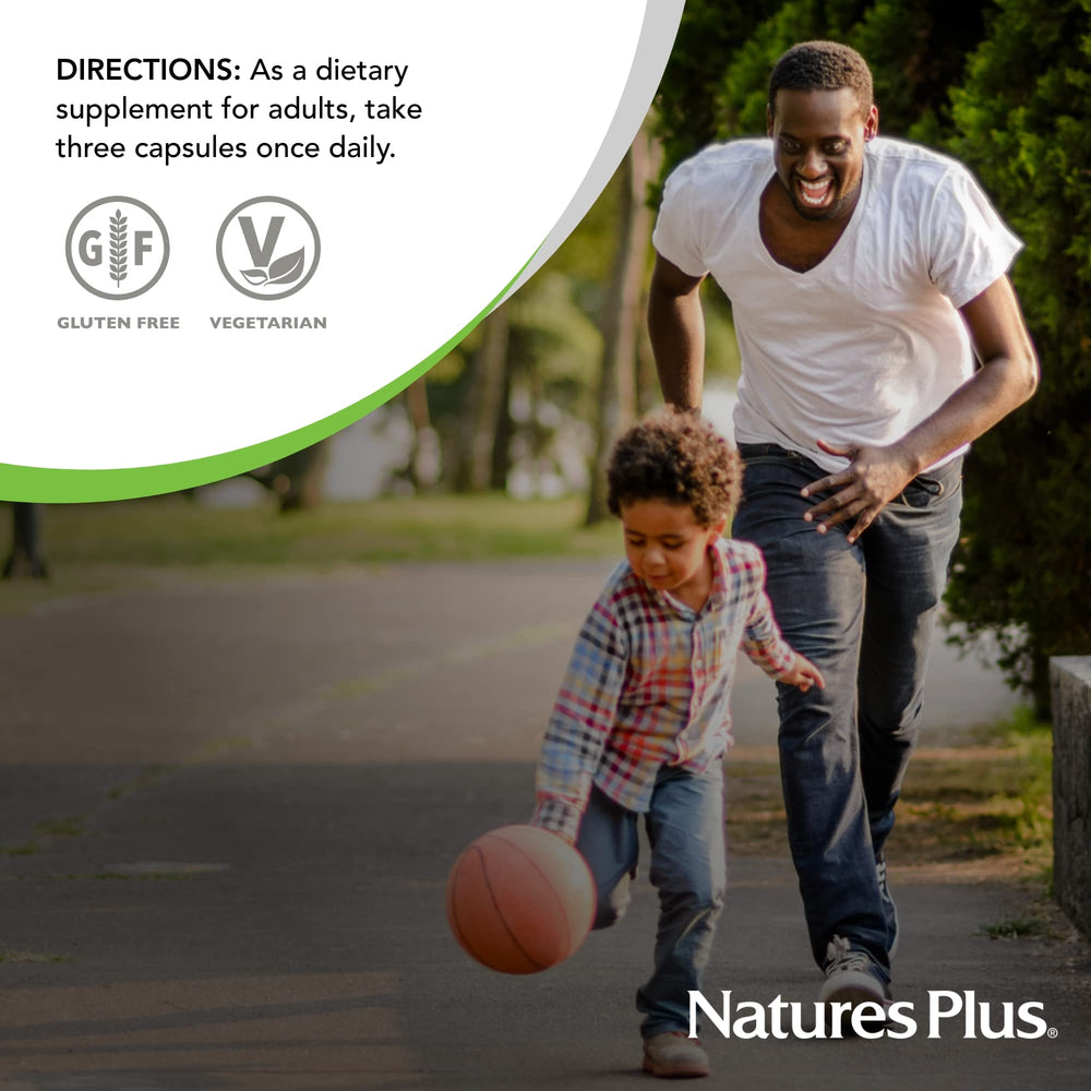 Herbal blend ingredients: garlic, dandelion root, goldenseal, celery seed, amla, annatto seed, brown rice