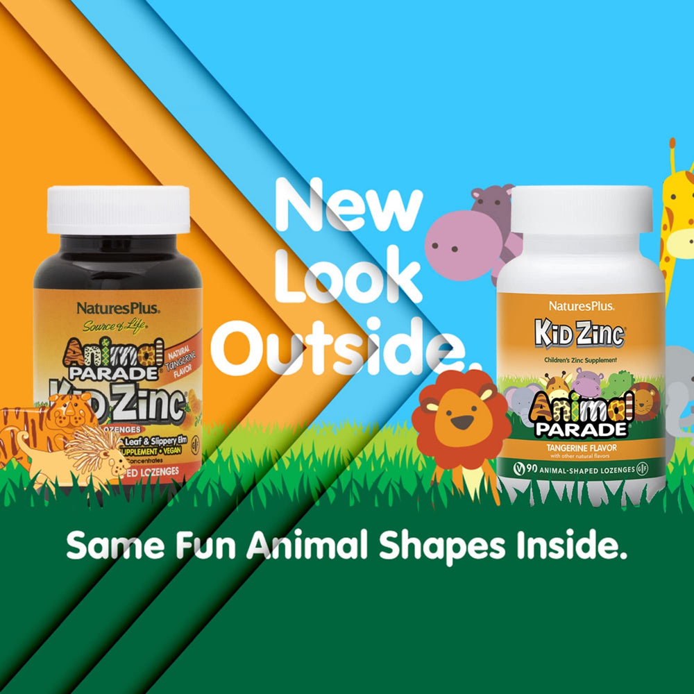 Two-pack bottle of KidZinc Tangerine Animal Parade